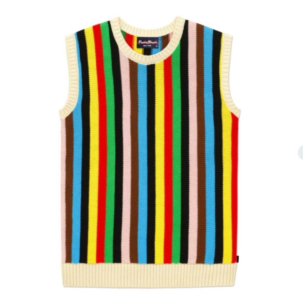 Rowing Blazers XS Unisex Rainbow Multicolored Cotton Knit Croquet Sweater